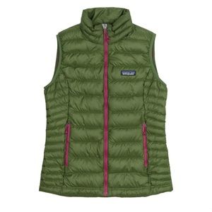 Patagonia Women’s Down Vest Green/Magenta